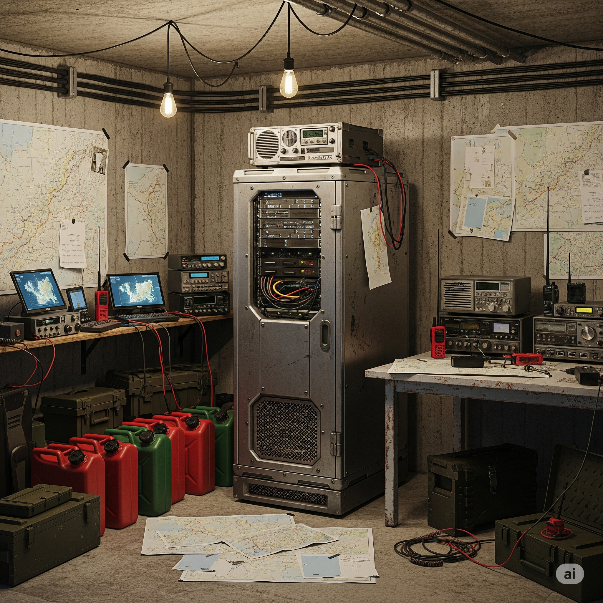 Outpost on‑prem server in a rugged operations room