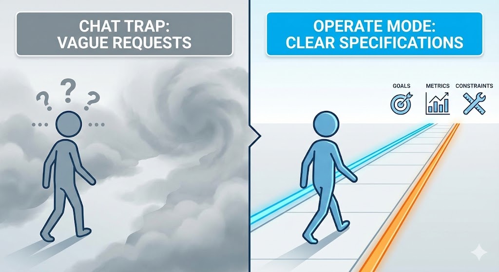 Chat Trap versus Operate Mode graphic